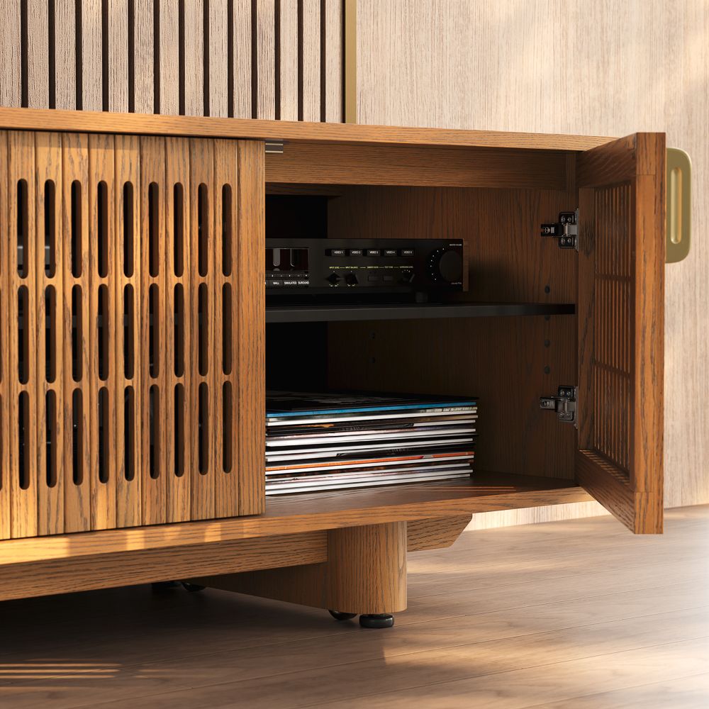Walnut Color MDF TV Stands