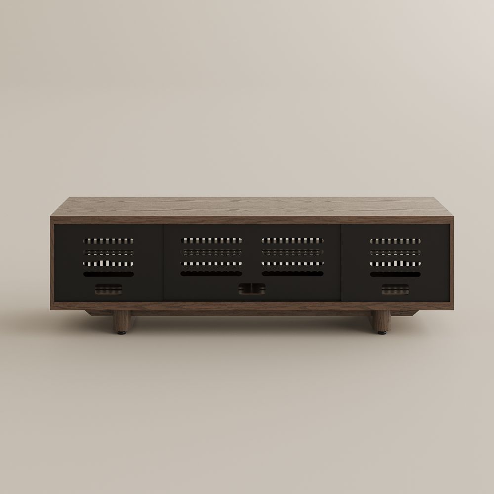 Sliding Door Brown MDF TV Stands