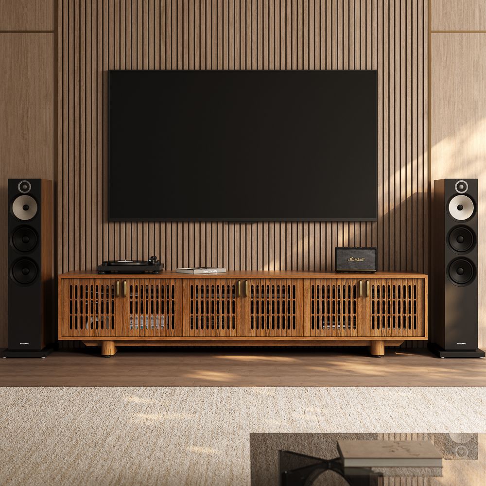 Walnut Color MDF TV Stands