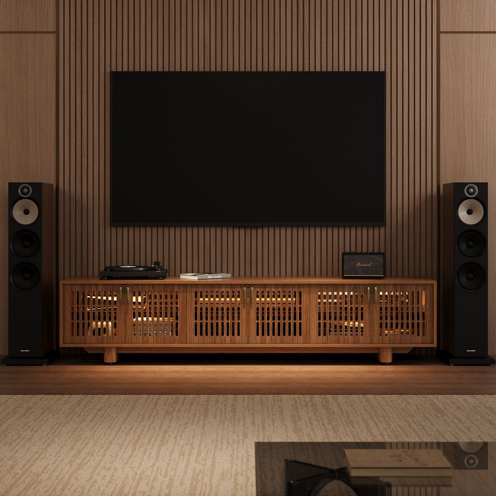 Walnut Color MDF TV Stands