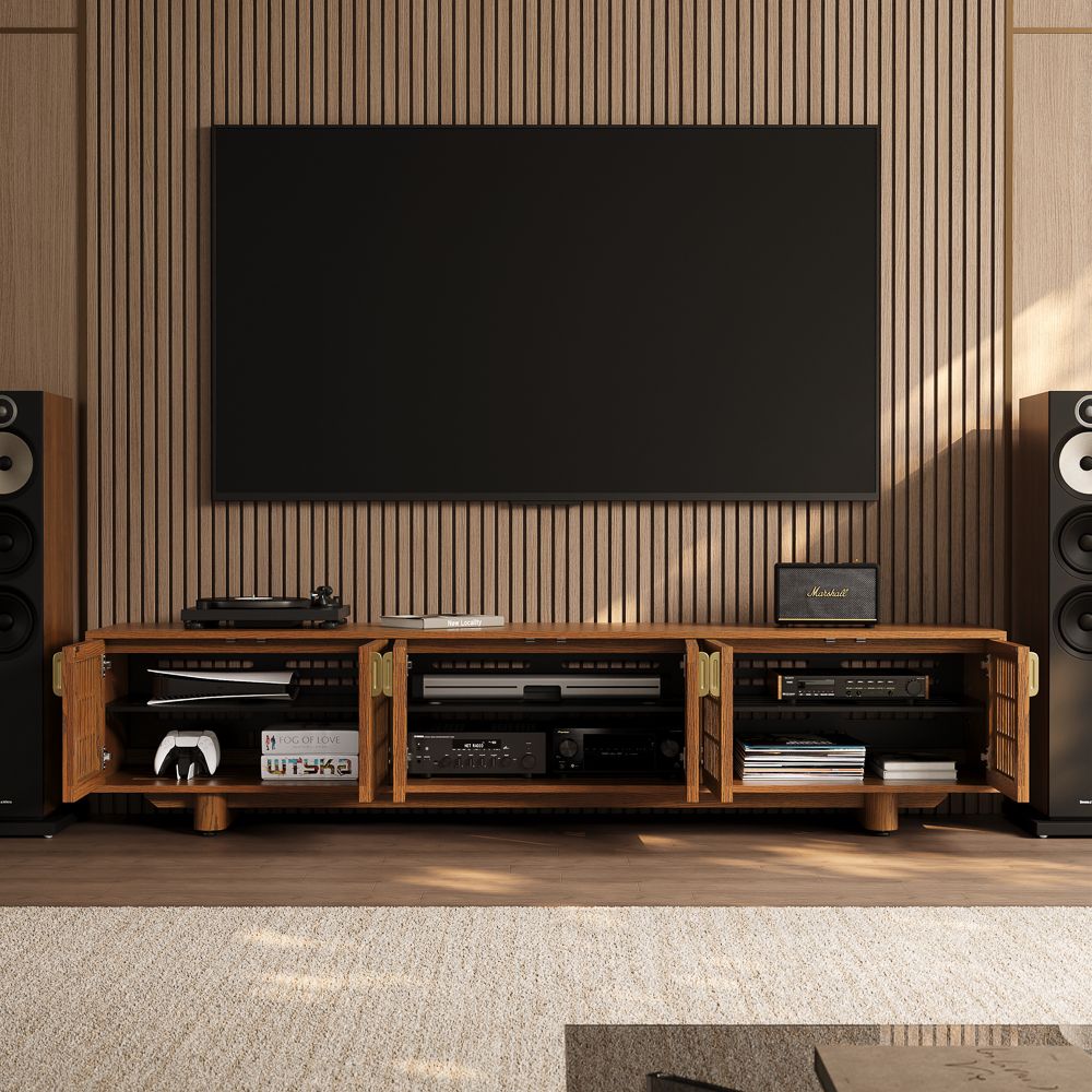 Walnut Color MDF TV Stands