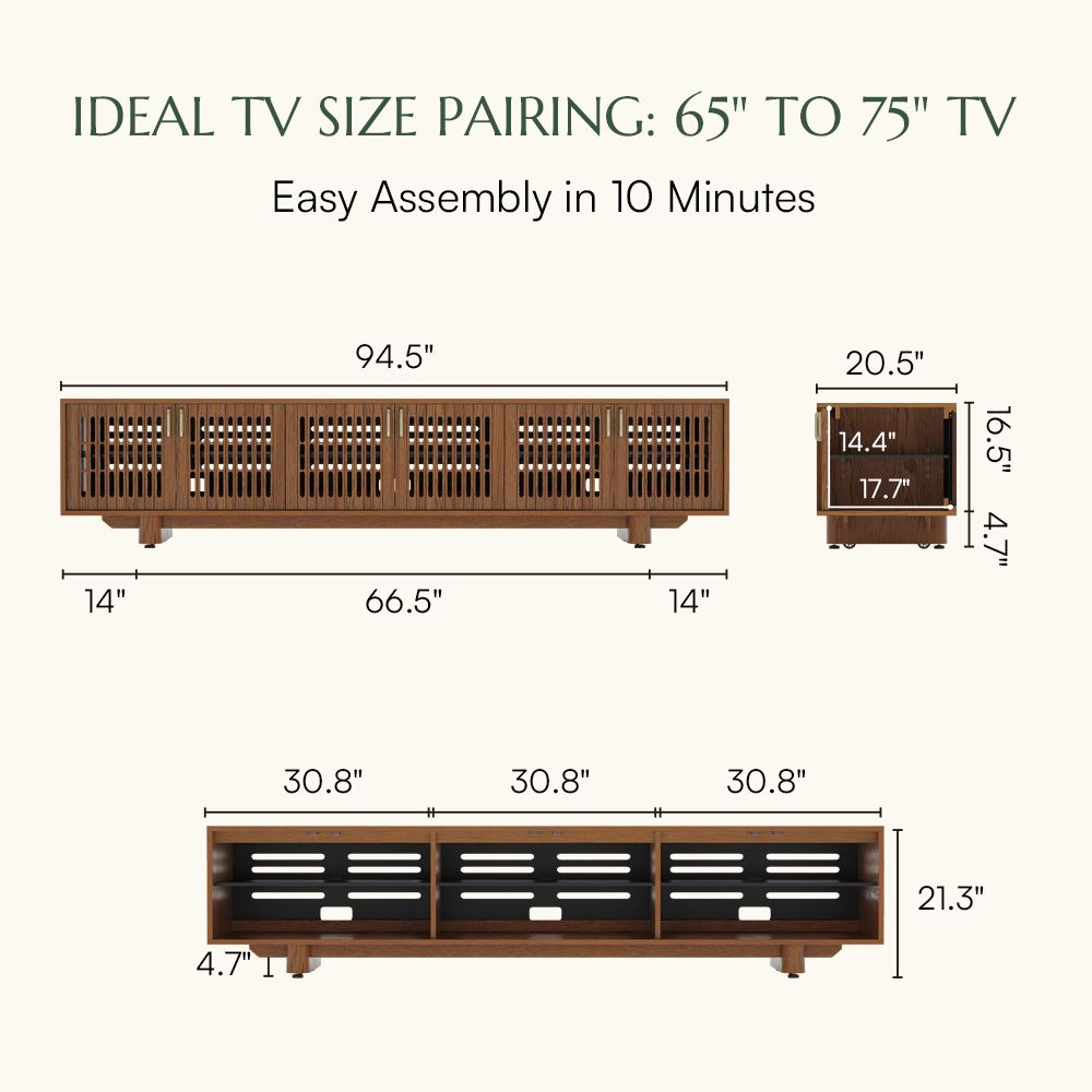 Walnut Color MDF TV Stands