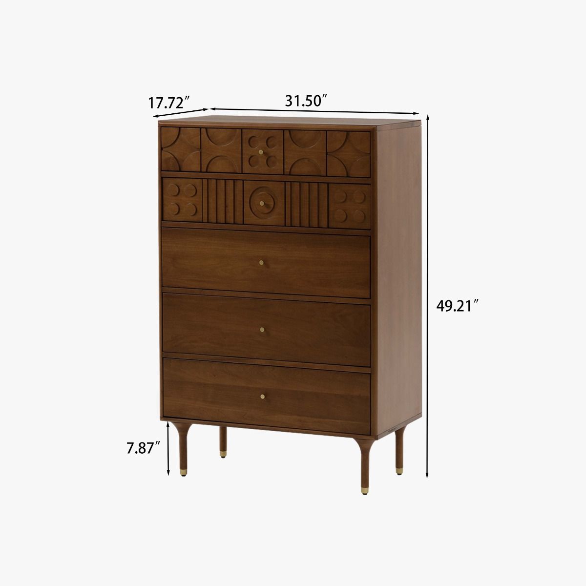 On the Ground Walnut MDF Dressers & Chests