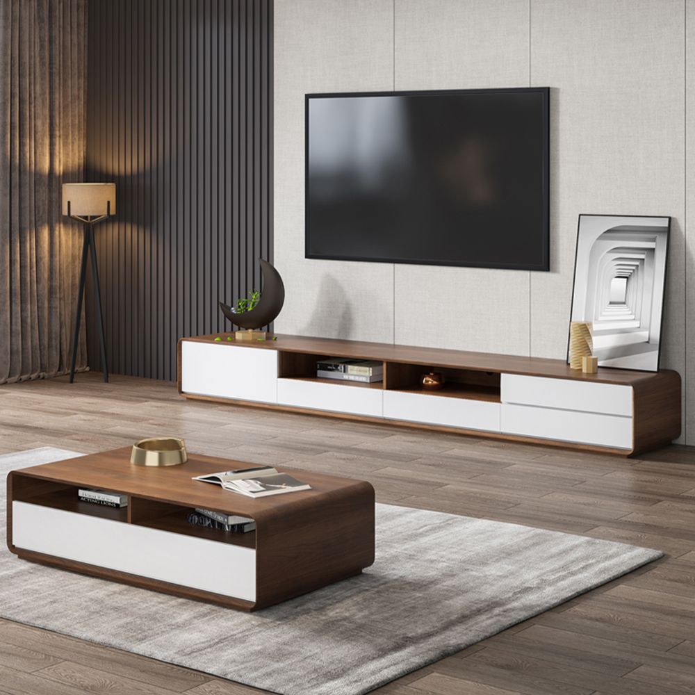 legno e bianco  MDF Tavolini da caffè