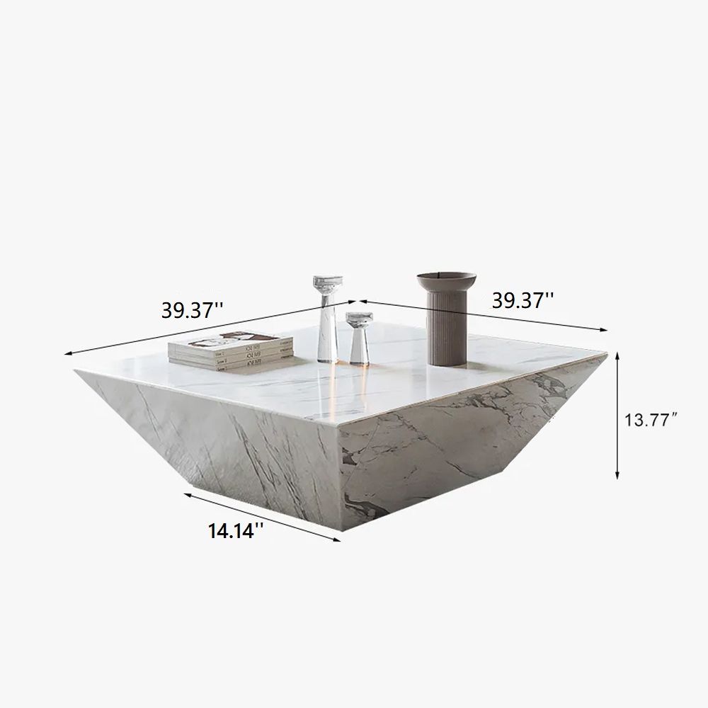 White Sintered Stone Coffee Tables