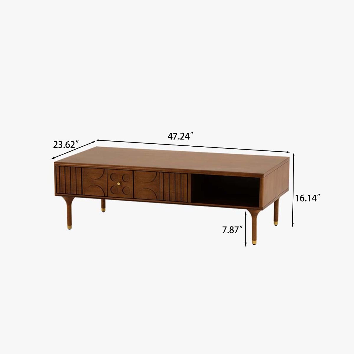 Dark Wood MDF Living Room Set