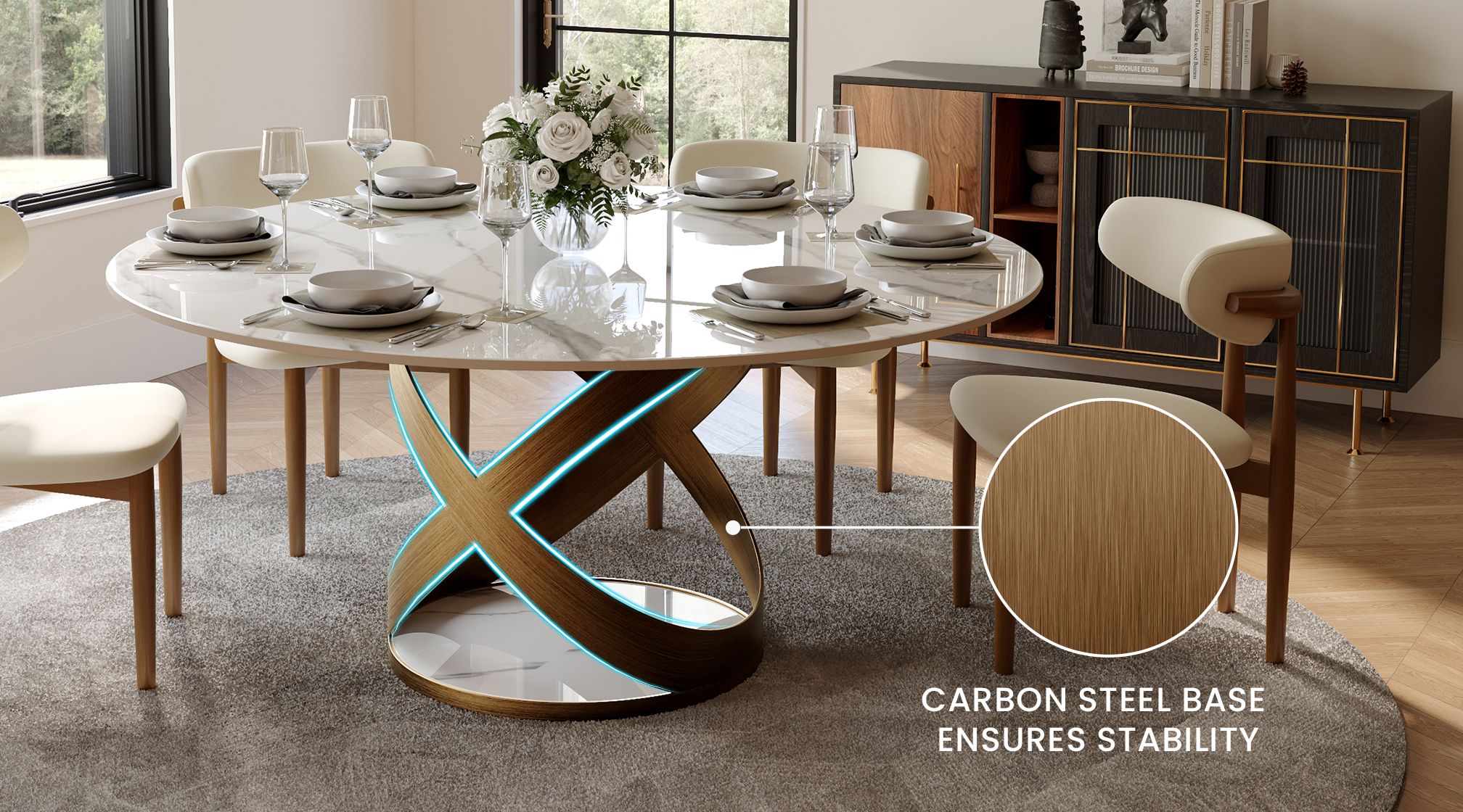 strong, langlebige Metallbasis 