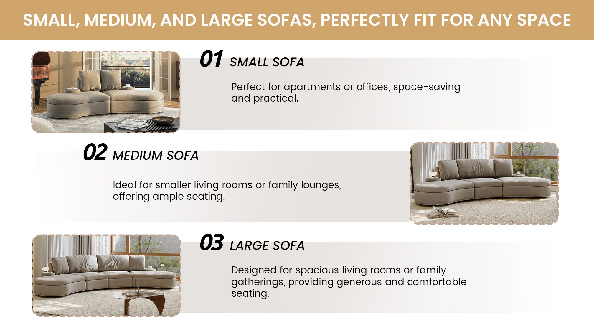 Three Size Options to Fit Any Space