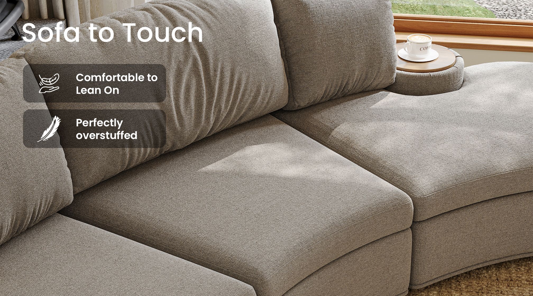 Stylish Cotton-Linen Fabric Sofa for Ultimate Relaxation