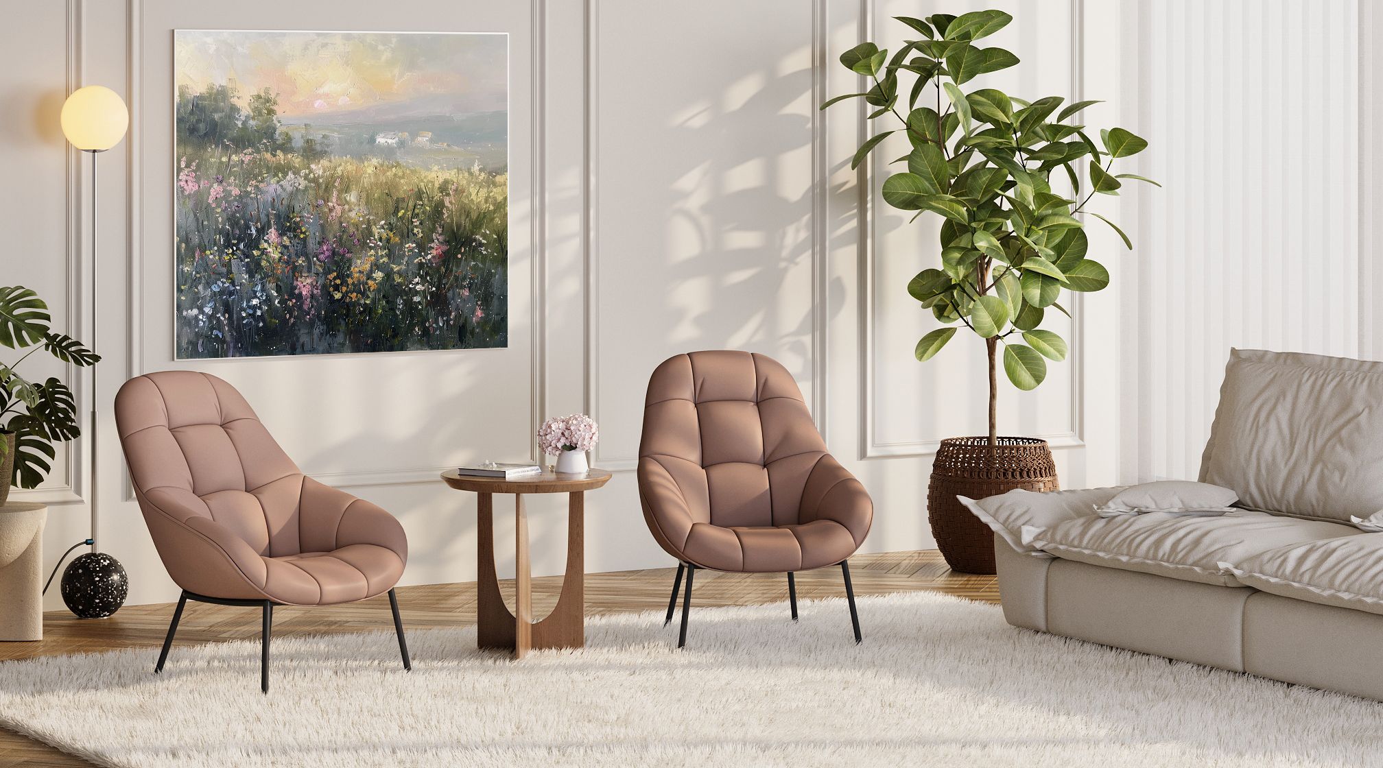 Pink Lounge Chair – Stylish and Comfortable