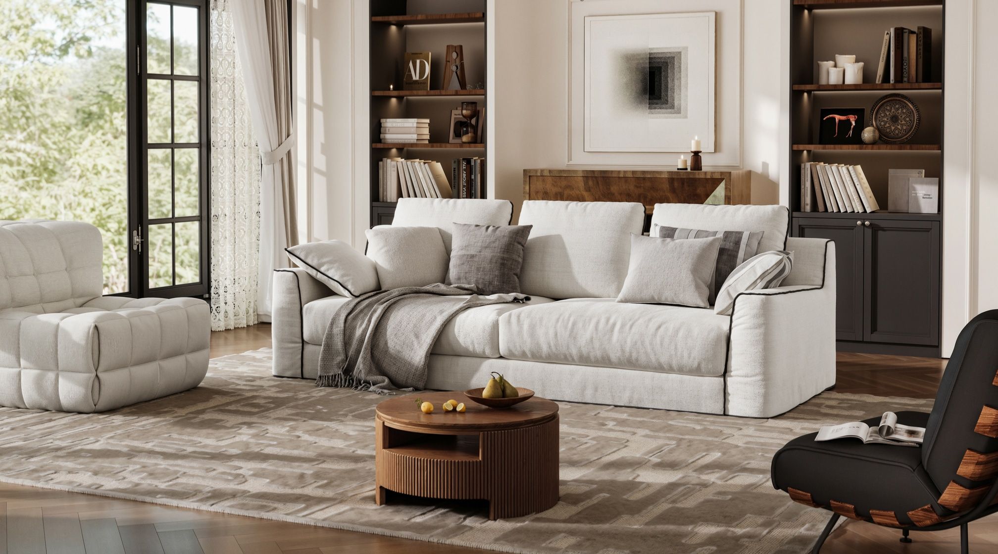 Cozy White Sofa: Your Perfect Living Room Companion