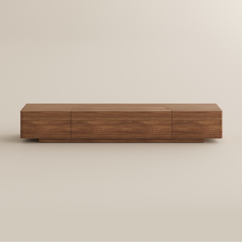 86" Modern Electric TV Stand with Ultra-Short Throw Projector Cabinet