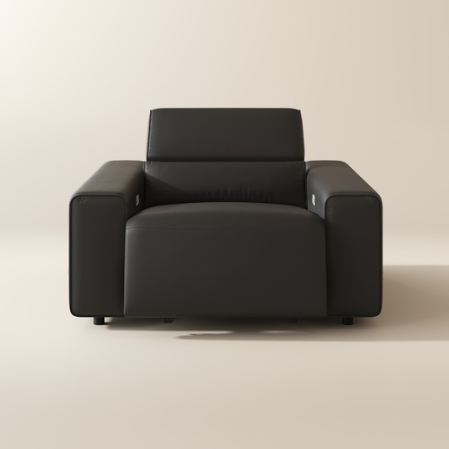 48" Leather Recliner Sofa Chair with Adjustable Headrest