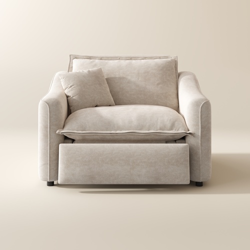 48" Modern Oversized Power Reclining Sofa with Pet-Friendly Fabric