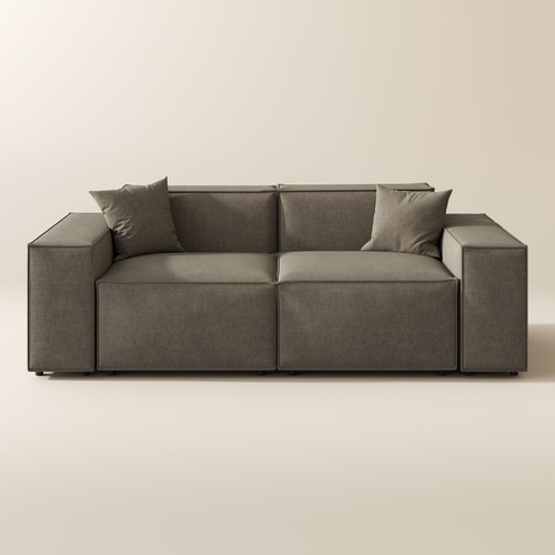 83.86’’ Minimalist Modular Sofa Track Arm Sofa