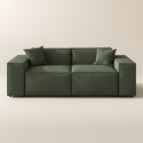 83.86’’ Minimalist Modular Sofa Track Arm Sofa