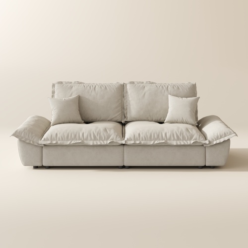 104.33" Sailboat Deep Sofa Stain Resistant Cozy Couch with Adjustable Backrest