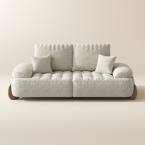 2-3 Seater Modern Tufted Beige Pet-Friendly Loveseat Couch