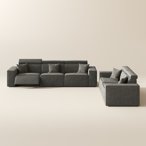 84"&114" Modular Sectional Sofa Set with Power Recliner Loveseats