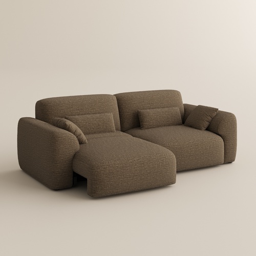 210 Luxury French Creamy Loveseat Power Sleeper Sofa Bed Retractable with Remote Control