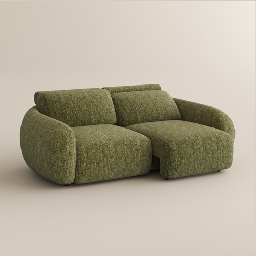 Mila Organic Modern Full Lay Flat Power Recliner Sofa Bed With Remote Control