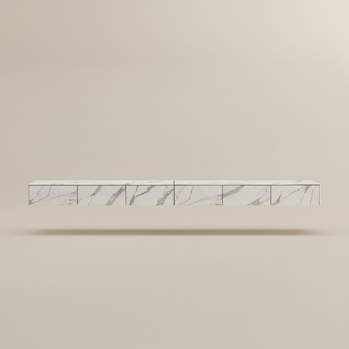 Modern White Floating TV Stand