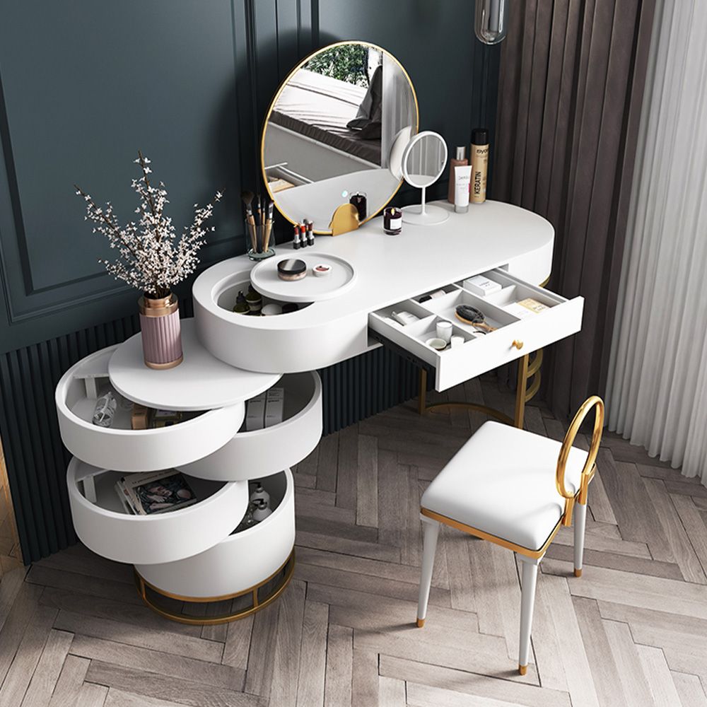 Orion Luxury Makeup Vanity With Swivel Cabinet Povison
