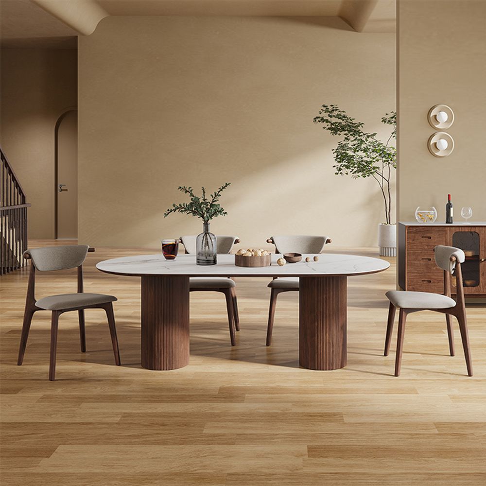 Oval Pedestal Dinner Table