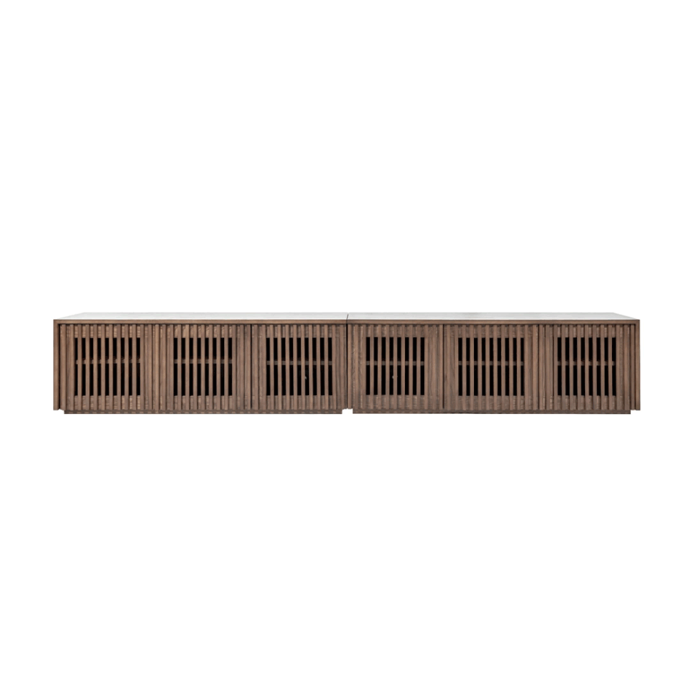 Mid Century Modern Bois foncé Contreplaqué Meubles TV