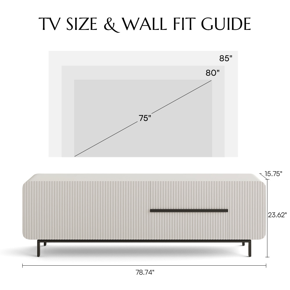Metal Leg Beige Plywood TV Stands