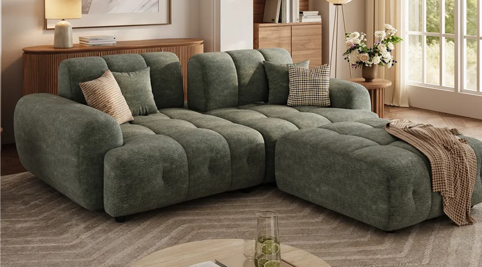 Comfort in every seat of modular deep seat sofa