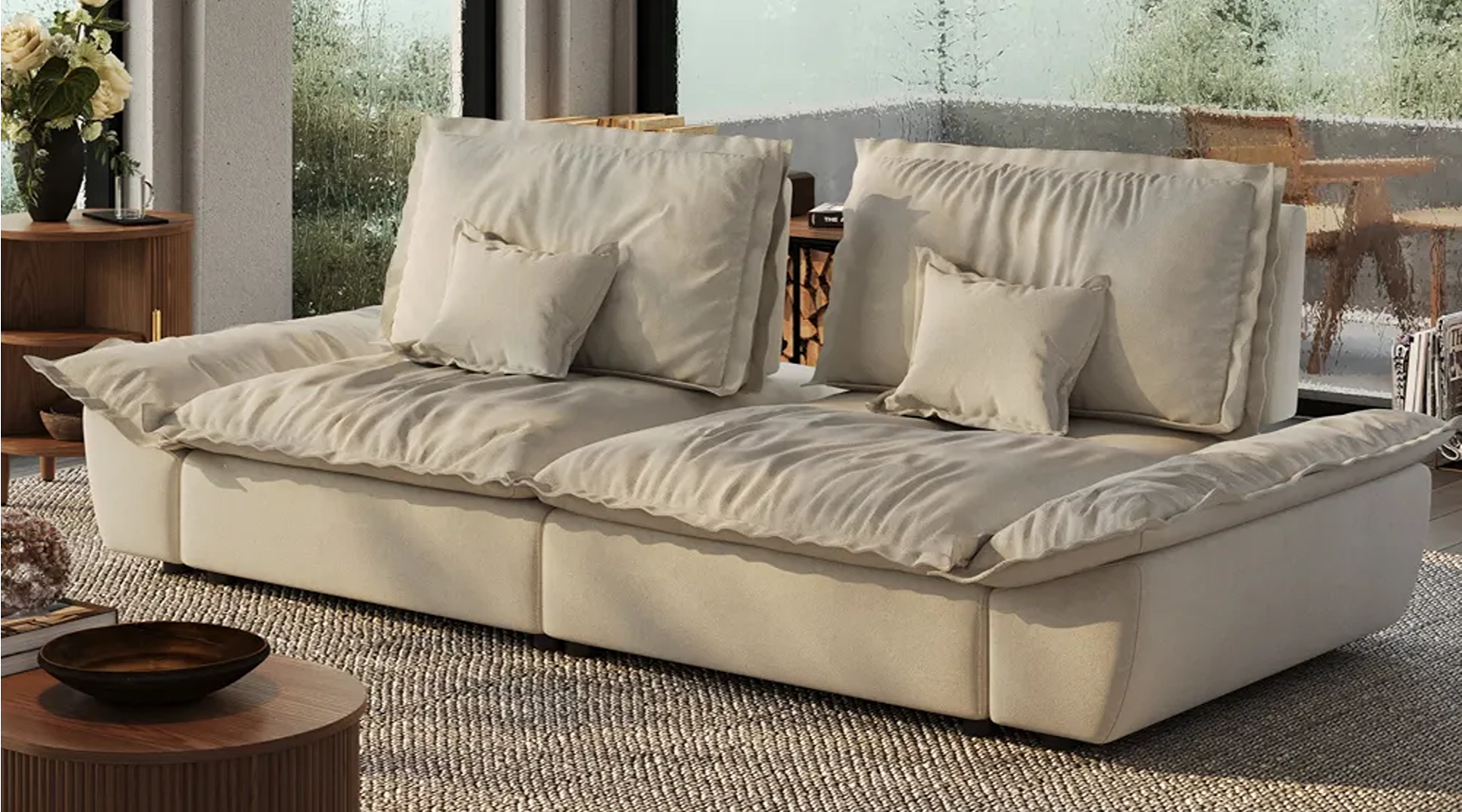 More Room to Stretch Out on an oversized sofa