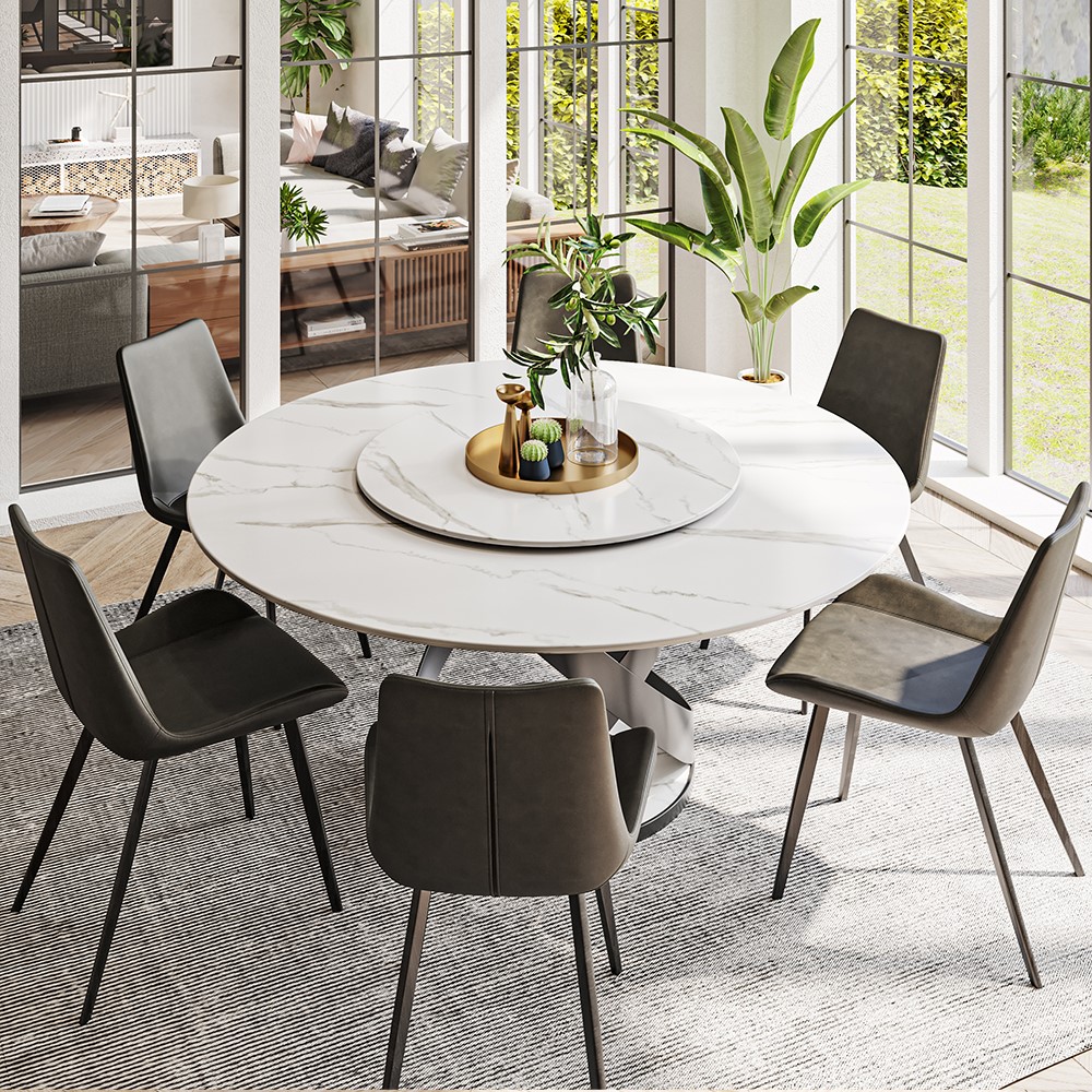 Round Dining Table Set With 4 6 Seaters