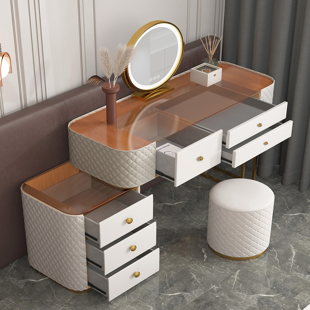 Buy Makeup Vanity Set with Mirror & Drawers Free Shipping