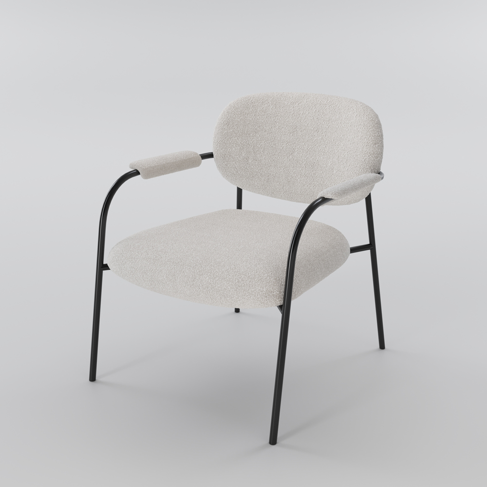 Modern Beige Velvet Lounge Chair,Comfy Accent Chair for Living Room & Bedroom, Upholstered Armchair for Small Spaces