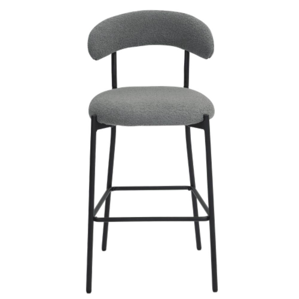 2 Seaters Gray Fabric Bar Stools & Counter Stools