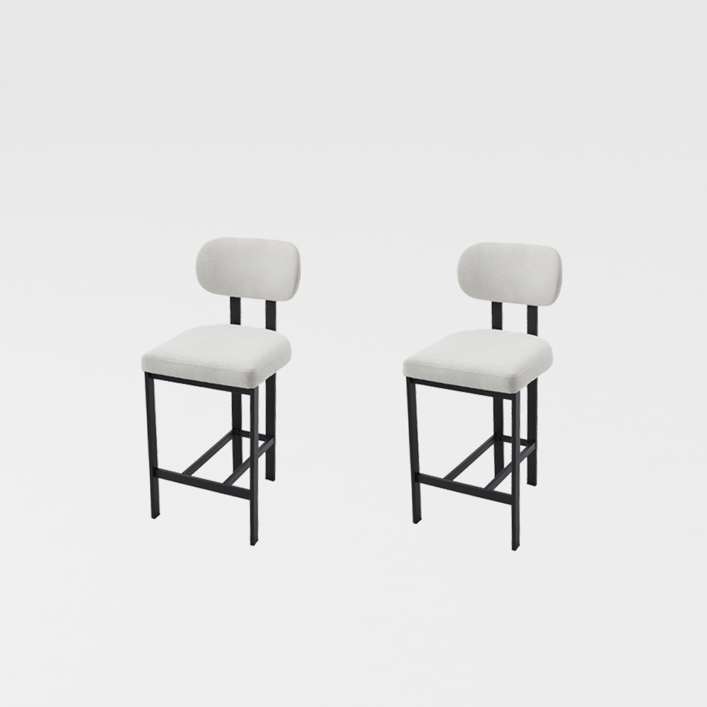 26'' Modern Upholstered Fabric Counter Stools, Counter Height for Kitchen Counter & Breakfast Bar