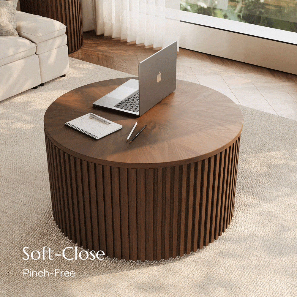 Mid-Century Modern Dark Walnut Plywood Coffee Tables