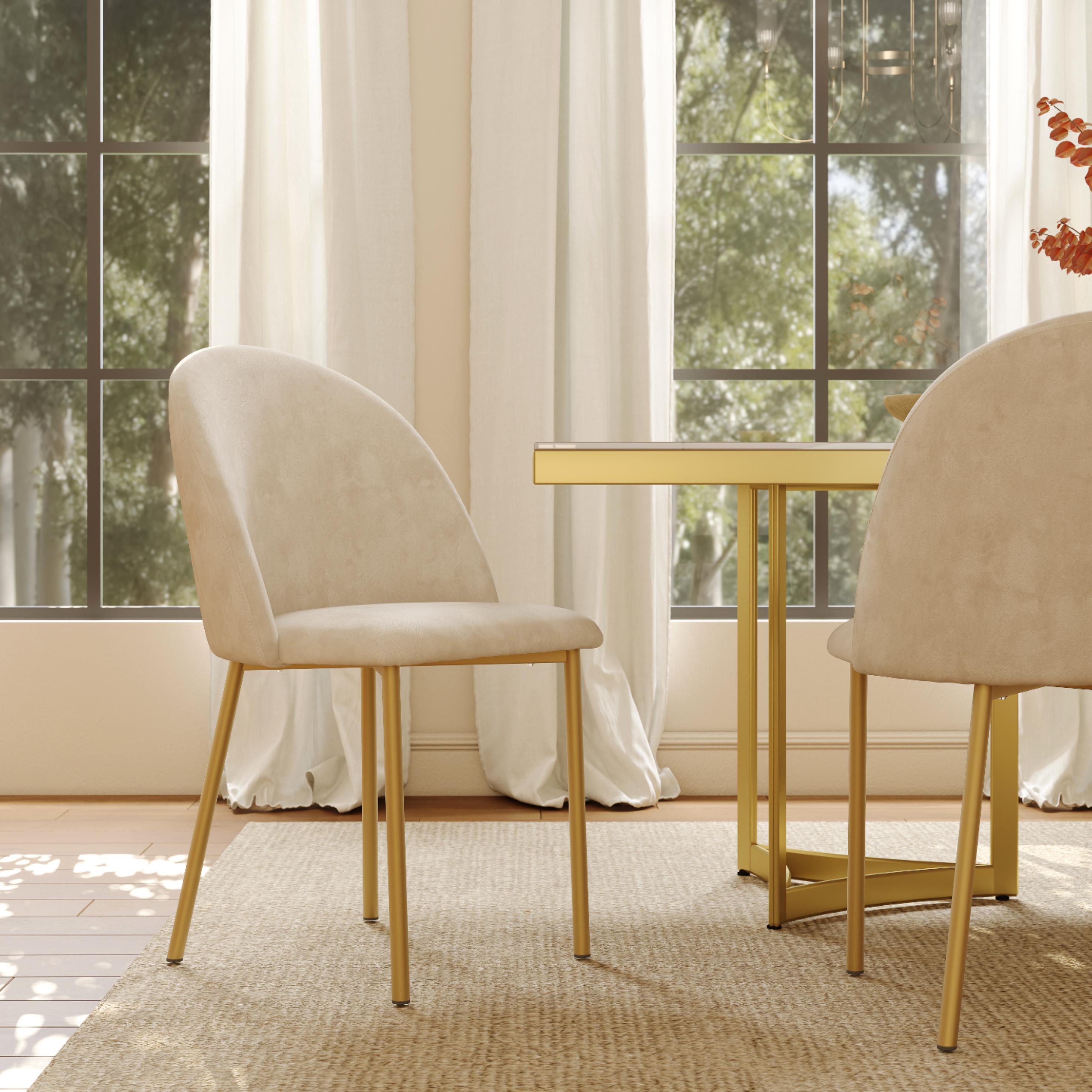 Modern Velvet Fabric Dining Chairs Set of 6