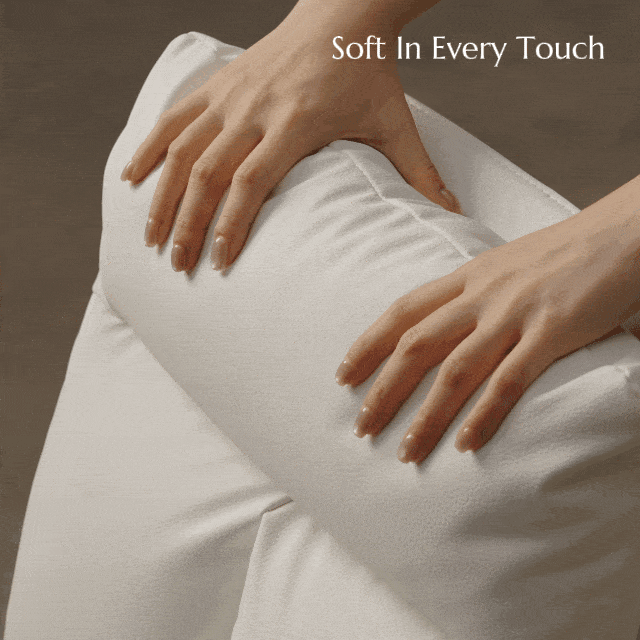 Beige White PU Leather Dining Chairs