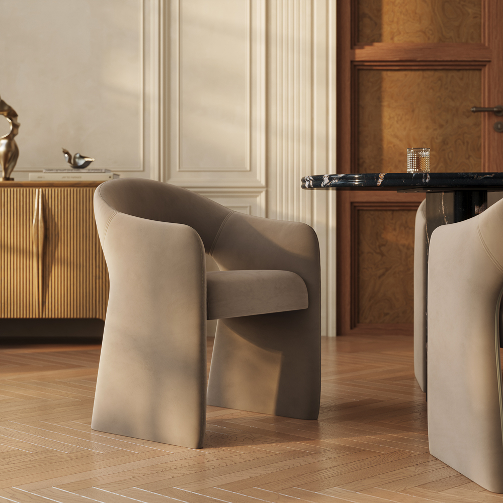 Modern Luxury Upholstered Velvet Dining Chairs Set of 6