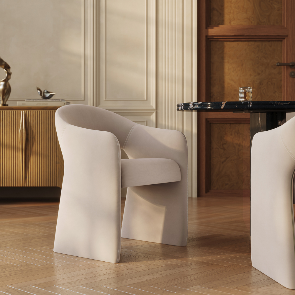 Modern Luxury Upholstered Velvet Dining Chairs Set of 6
