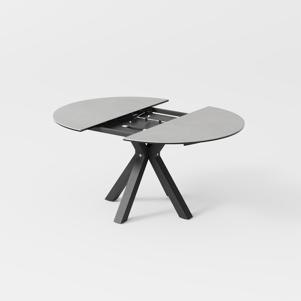 47"-63" Modern Extendable Round Dining Table Set for 4-6 | Povison