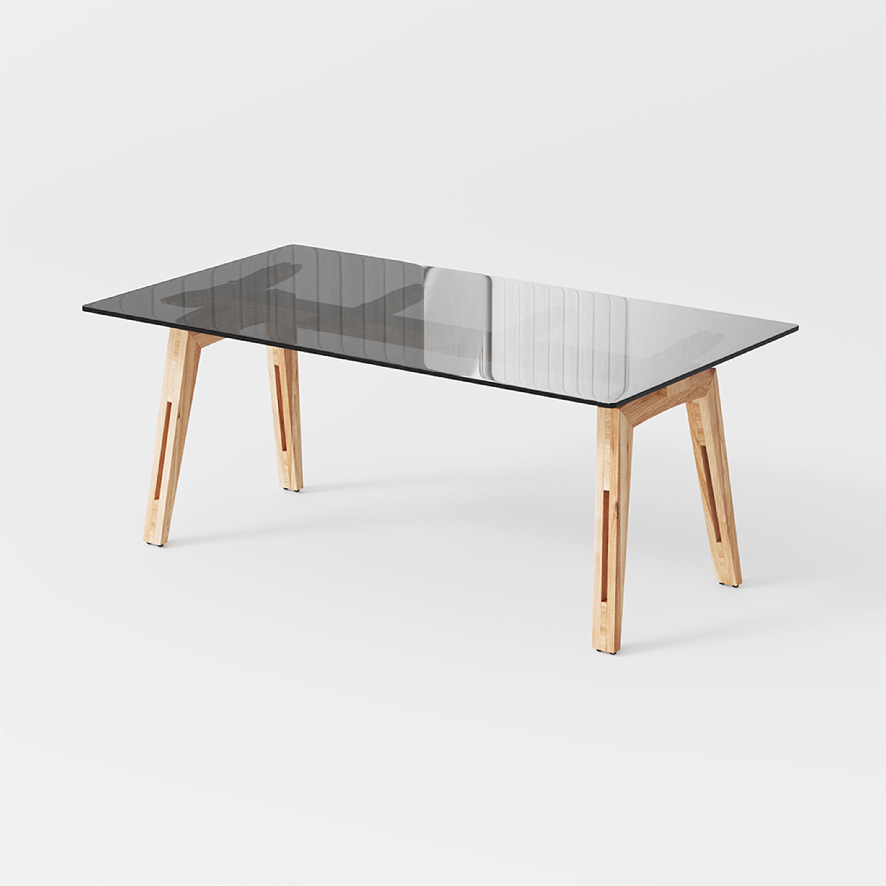 Modern Glass Dining Table Set for 6