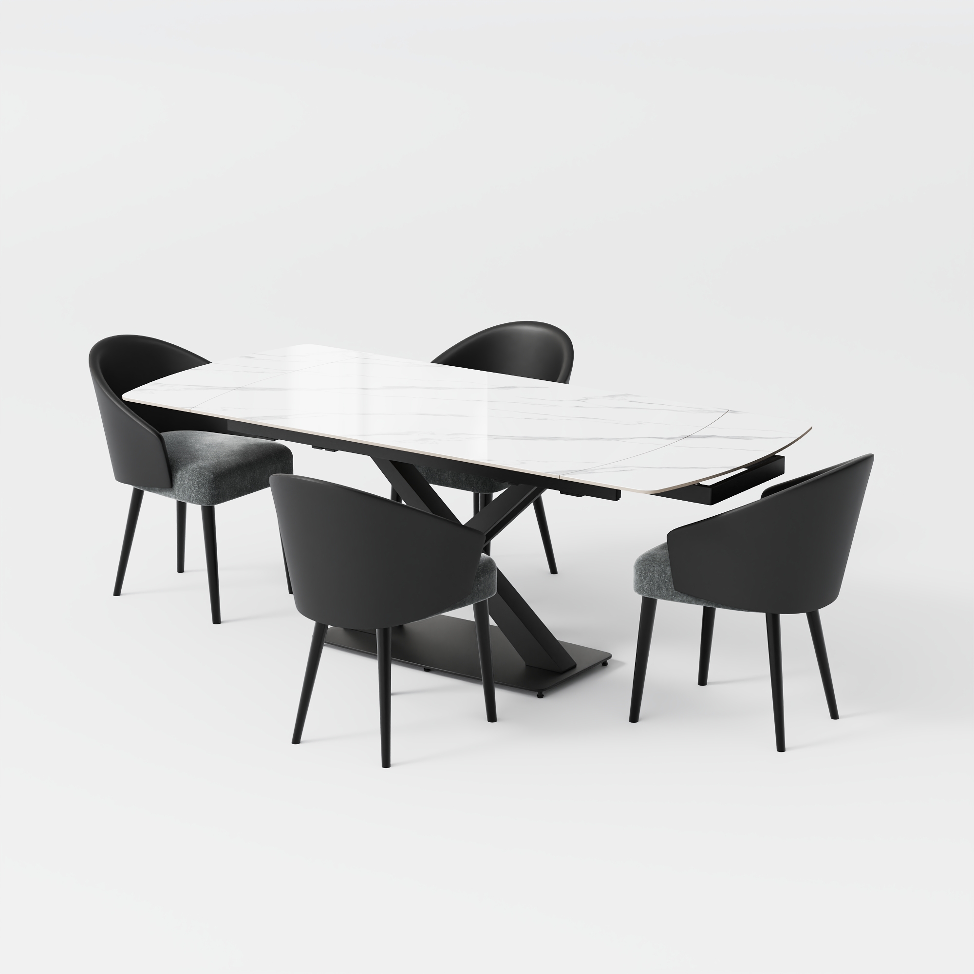 Modern Extendable Dining Table Set for 46 Povison
