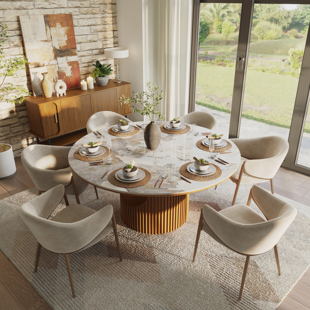 7-Piece Mid-Century Modern Table Set
