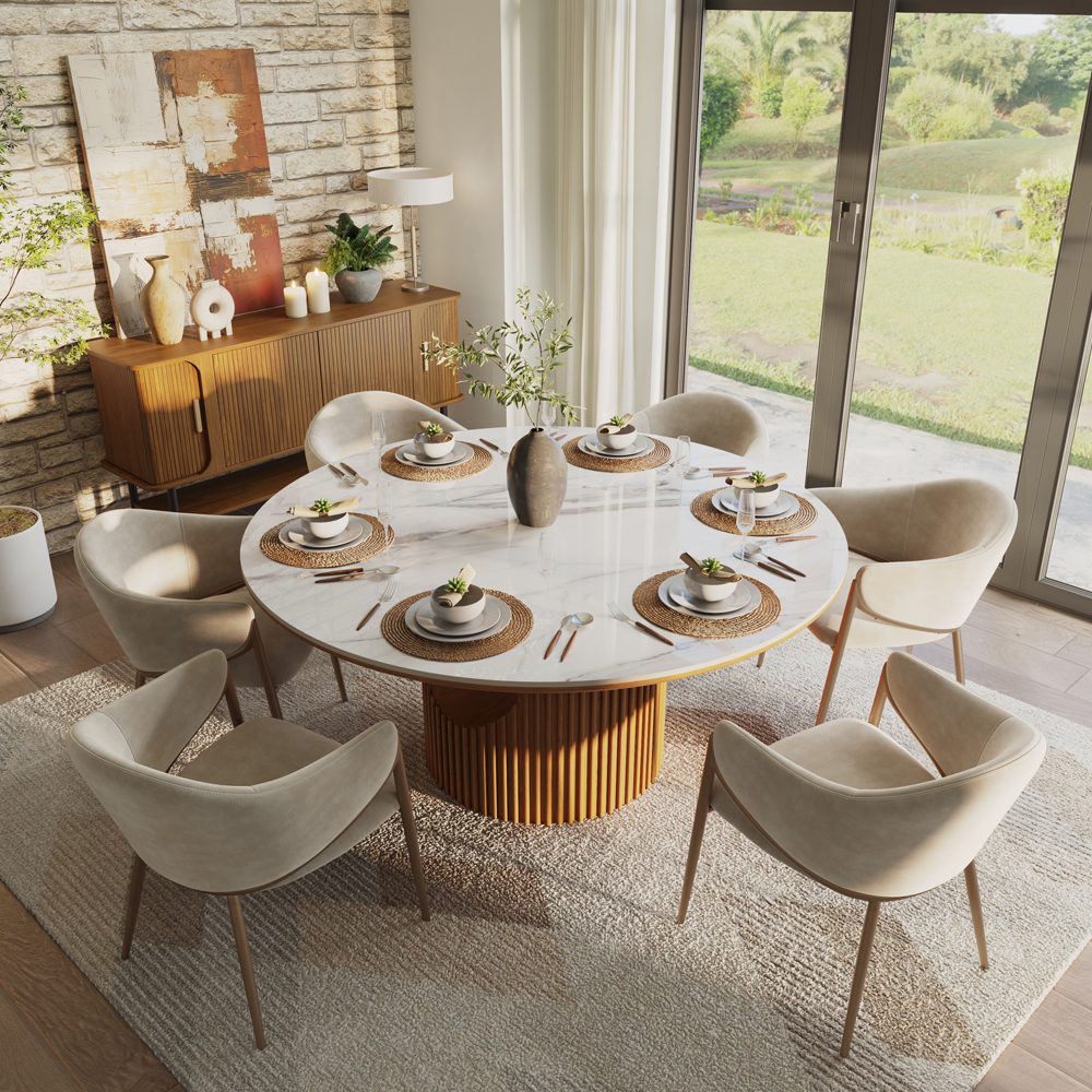 7-Piece Mid-Century Modern Table Set