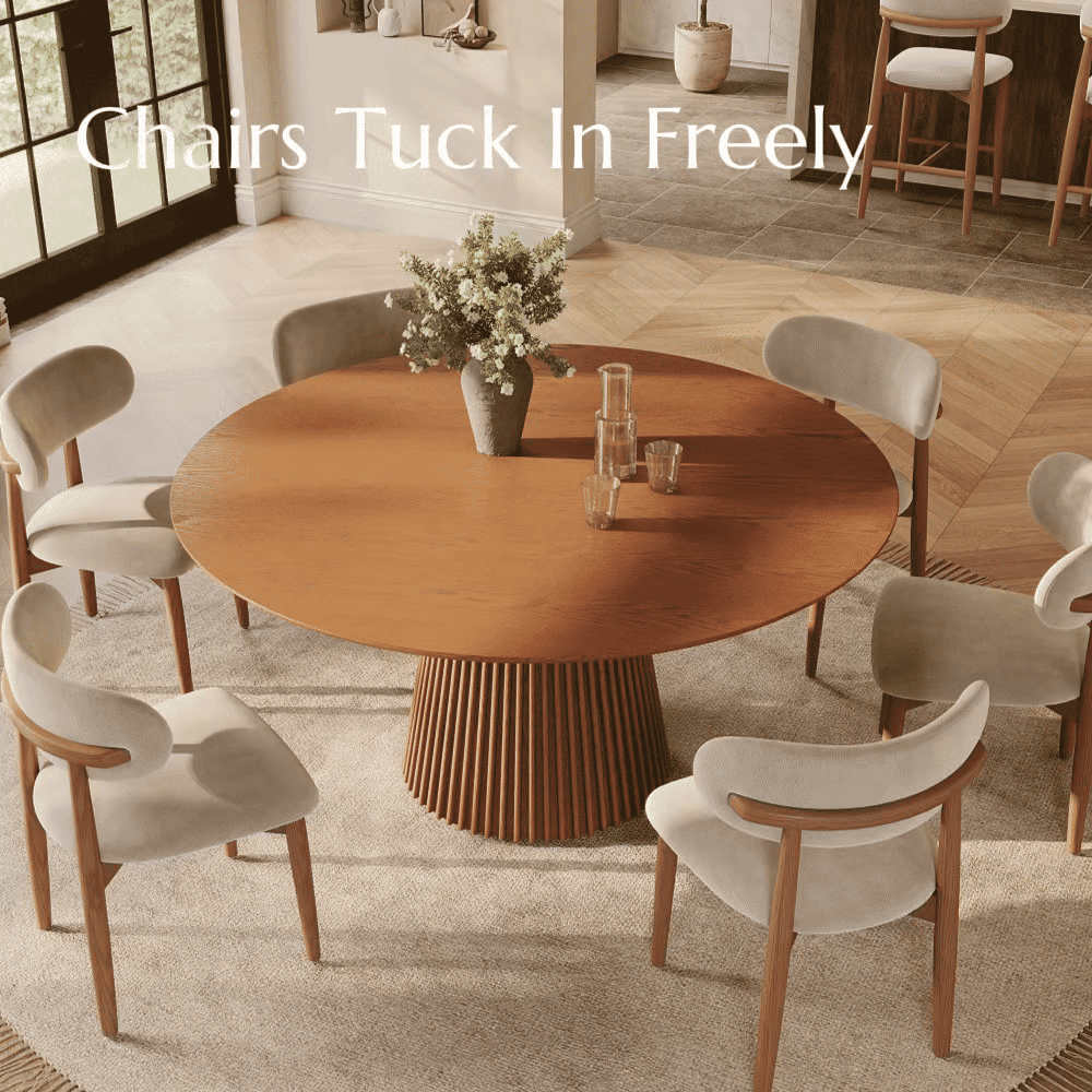 Ash Wood Walnut Color Plywood + Ash veneer Dining Tables