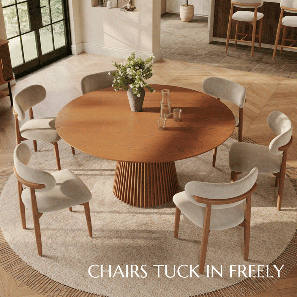 Mid Century Walnut Color Plywood + Ash veneer Dining Tables