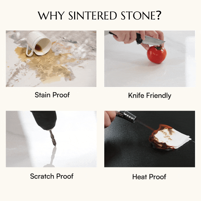 Glossy Sintered Stone Pandora Glossy Sintered Stone Dining Tables